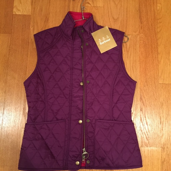 Barbour Jackets & Blazers - NWT Barbour Plum Color Quilted Vest